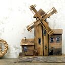 Dekoracja ze starego drewna - Młyn wiatrowy