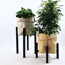 Kwietnik, stojak na kwiaty dąb czarny - do donic max 25 cm / h20