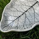 Ceramiczna patera w kształcie liścia łopianu