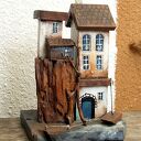 Drewniany domek, dekoracja ręcznie malowana - Stary Pensjonat