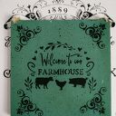 Dekoracyjny obrazek decoupage z kurami - styl farmhouse