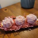 Zestaw upominkowy - świece kwiatowe