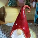 Krasnal ceramiczny na Boże Narodzenie - handmade, ok. 14 cm