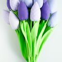 Tulipany bawełniane - bukiet 14 sztuk do wazonu