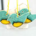 Ptaszki ceramiczne sikorki - wiszące dekoracje do domu