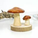2 grzybki ceramiczne - domowy las