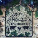 Dekoracyjny obrazek decoupage z kogutem - shabby chic i farmhouse