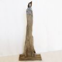 Rzeźba dekoracja ze starego drewna abstrakcja postać figurka /4/