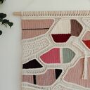 Duża makrama z wełną owczą i alpaki - dekoracja ścienna Boho (macraweave)