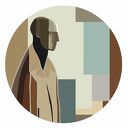 Mural DOTS BAUHAUS MAN - okrągła dekoracja ścienna