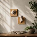 Ręcznie wykonana ceramiczna głowa konia na ścianę