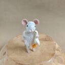 Myszka z gąską - filcowana figurka kolekcjonerska