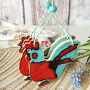 Duży ceramiczny kogut - ozdoba wisząca