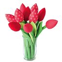 TULIPANY czerwony bawełniany bukiet