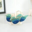 Turkusowe ptaszki - ozdoby ceramiczne do powieszenia