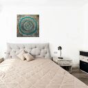 Mandala 43, obraz 3D ręcznie malowany 70x70 do salonu
