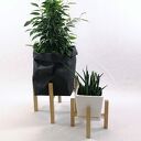 Kwietnik - stojak na kwiaty z litego dębu natural do donic max 25 cm (h30)