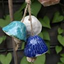 Dzwonek ceramiczny 3 szt - handmade ozdoba na balkon i ogród