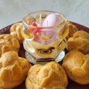 Świeca sojowa handmade - deser z makaronikiem