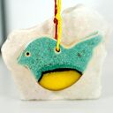 Ptaszki ceramiczne sikorki - wiszące dekoracje do domu