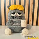 Kot na szydełku ozdoba domu