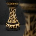 Drewniane kieliszki na jajka - buk, pirografia, motyw liści - prezent, upominek, naturalne, dekor