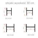 Kwietnik, stojak na kwiaty dąb natural - do donic max 20 cm /h30