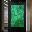 Szmaragdowo seledynowy duży obraz strukturalny 80x160cm