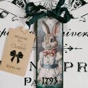 Dekoracyjna zawieszka z zajączkiem decoupage shabby chic vintage