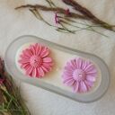 Świeca sojowa handmade z margaretkami