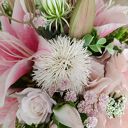 Duży złoty flowerbox z liliami - ręcznie robiona dekoracja do wnętrz