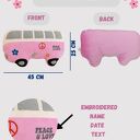 Poduszka kamper retro VW ogórek z haftem - dekoracja boho