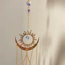 Boho łapacz słońca do okna - zawieszka z kryształkami
