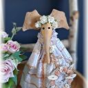 Pani Słonikowa w stylu rustykalnym - dekoracja handmade 33 cm