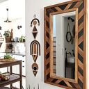 Lustro w drewnianej ramie AZTEC 43x83cm
