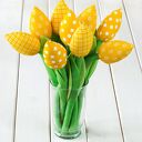 TULIPANY żółty bawełniany bukiet