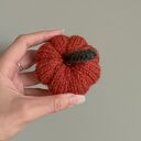 Dynia ozdobna z wełny handmade - rozmiar S, ciemnopomarańczowa