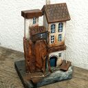 Drewniany domek, dekoracja ręcznie malowana - Stary Pensjonat