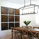 CORRIENTES DE ORO 80x180 cm - zestaw 9 obrazów strukturalnych, gotowych do zawieszenia 