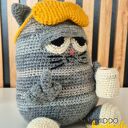 Kot na szydełku ozdoba domu