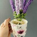 Lawenda bukiet na szydełku - fioletowe kwiaty handmade