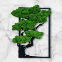 Drzewo życia z mchem chrobotkiem - ażurowa dekoracja 30x60 (żywy obraz)
