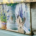 Pudełko na chusteczki shabby chic z motywem lawendy