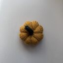 Pomarańczowa dynia ozdobna handmade na drutach - rozmiar S