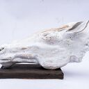 Ręcznie wykonana ceramiczna rzeźba głowy konia