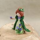 Leśna wróżka z wełny czesankowej - filcowana figurka inspirowana Waldorf