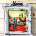 Drewniana szafka na klucze, Toskania, prezent