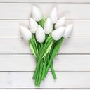 TULIPANY biały bawełniany bukiet