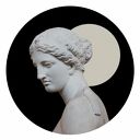 Mural DOTS Venus z księżycem - okrągła dekoracja ścienna wallstick ø115 cm