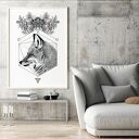 Plakat lis geometria 50x70 cm B2